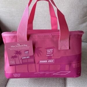 NWT Trader Joe’s Mini Insulated Bag - Valentine’s Pink